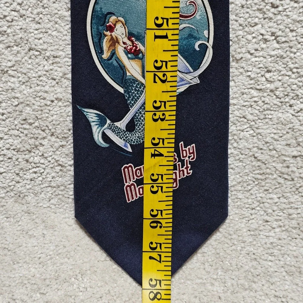 Tommy Bahama Mens Navy Silk Mermaid 